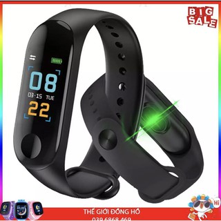 Vòng đeo tay thông minh Smart Band M3 Đo Nhịp Tim kết nối Bluetooth, có tiếng việt