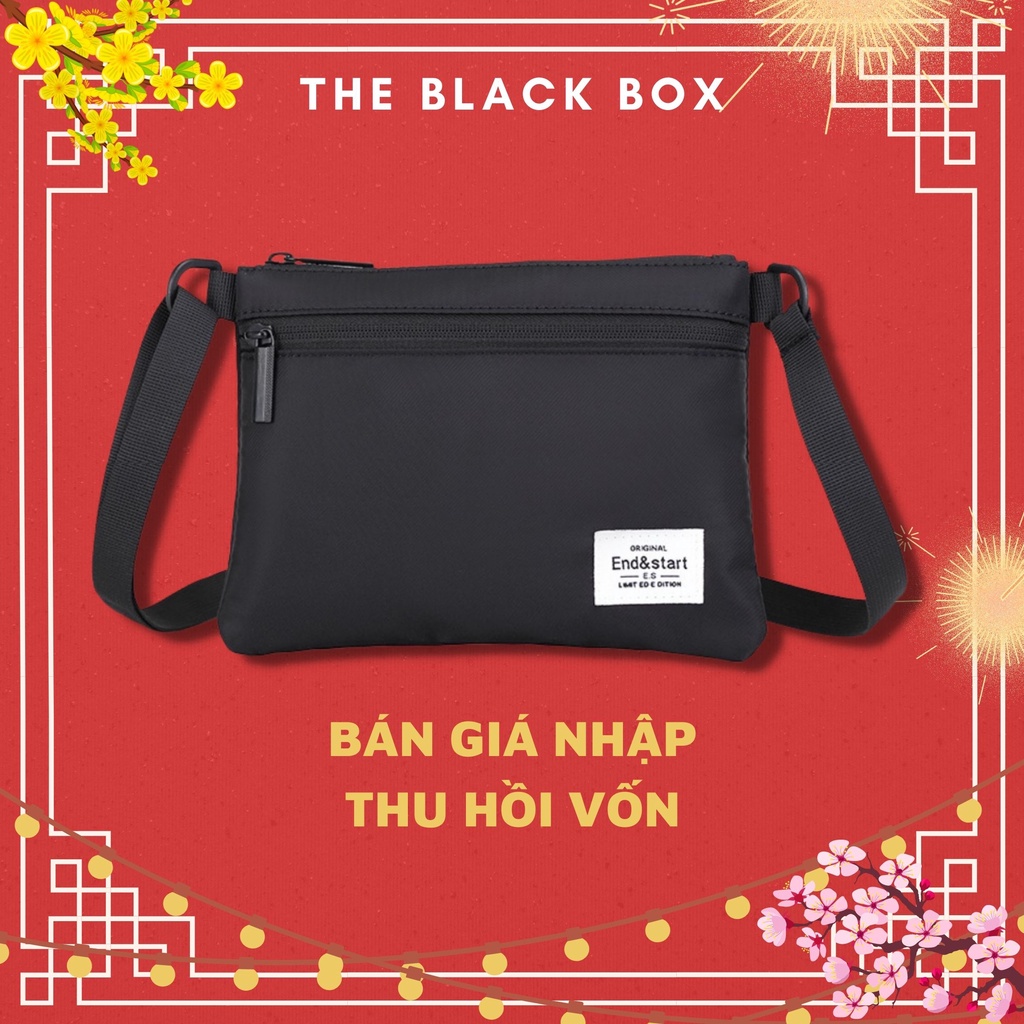 Túi Đeo Chéo Nam Nhỏ Gọn Chất Liệu Vải Polyester Trượt Nước Thời Trang Đi Học Đi Chơi - The Black Box