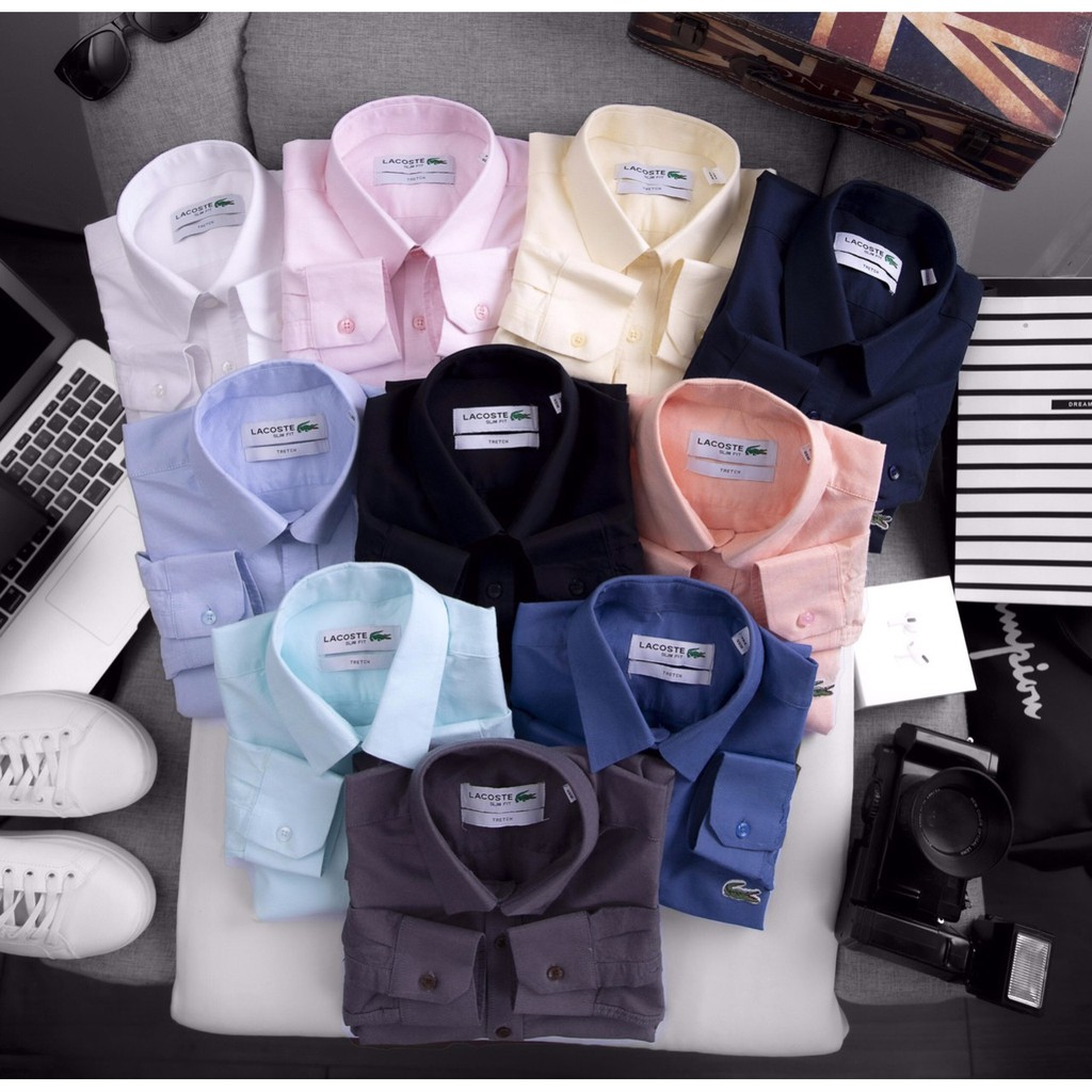 Sơ mi nam cá sấu dài tay cổ bẻ cao cấp chất cotton mềm mát D365-SM02 | BigBuy360 - bigbuy360.vn