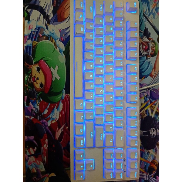 Bàn phím cơ EK EDRA387 ICE WHITE HOTSWAP CŨ blue switch