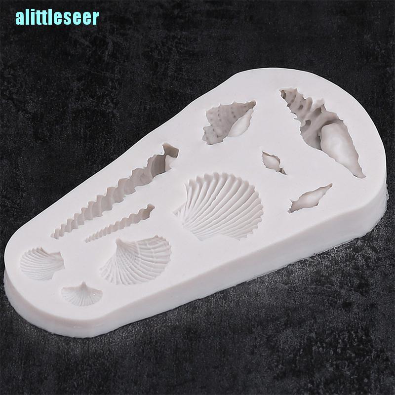 Khuôn Làm Bánh Chất Liệu Silicone Tự Làm Hình Vỏ Sò Và Sao Biển