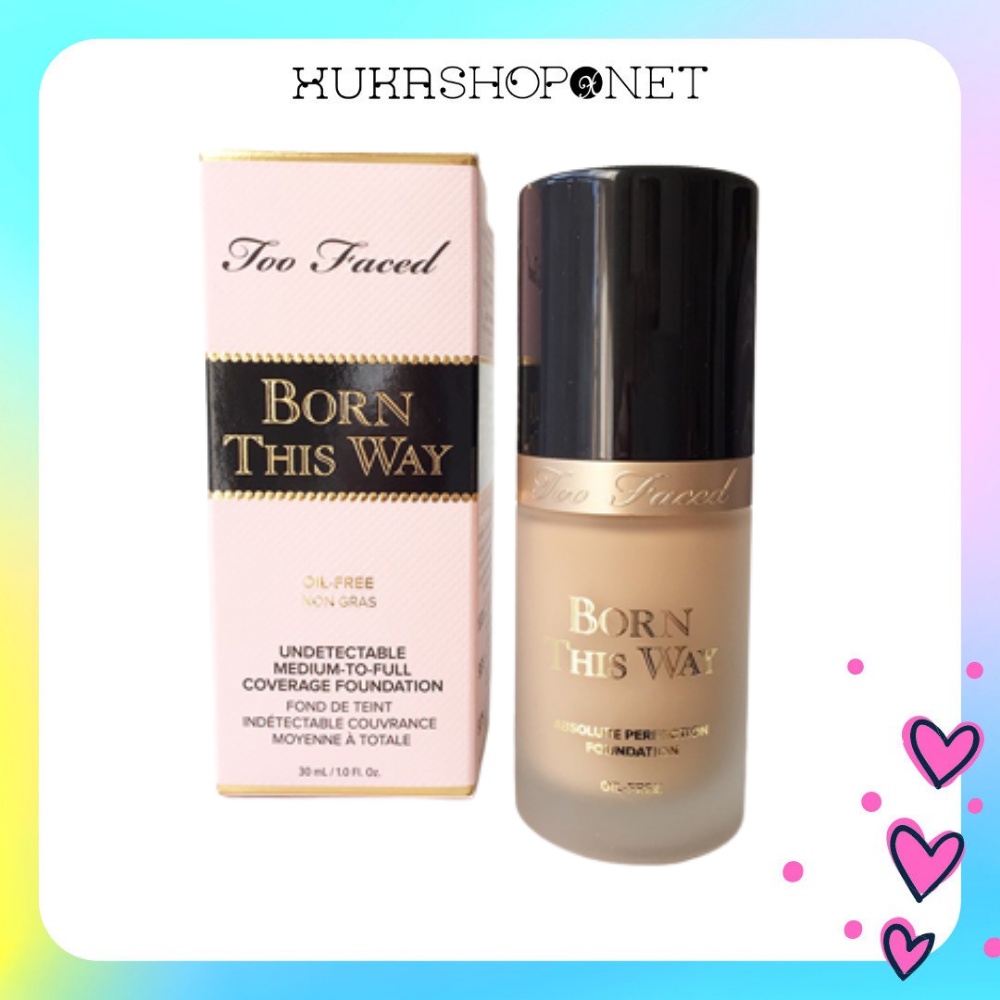 Kem nền che khuyết điểm Too Faced Born This Way Undetectable Medium-To-Full Coverage Foundation (30m)l