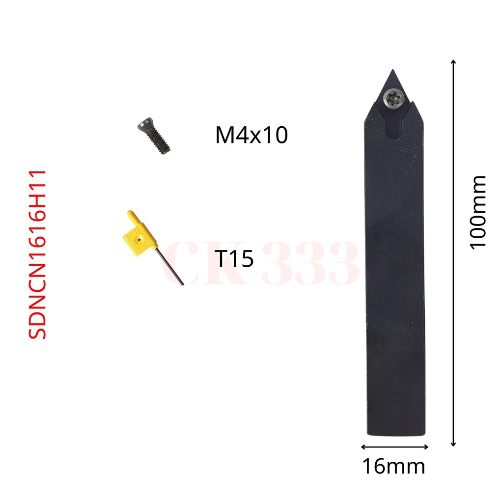CÁN DAO TIỆN CNC 12 16 20 25 SDNCN1212H11 , SDNCN1616H11 , SDNCN2020K11 , SDNCN2525M11 TIỆN GÓC 62  ĐỘ LẮP MẢNH DC11