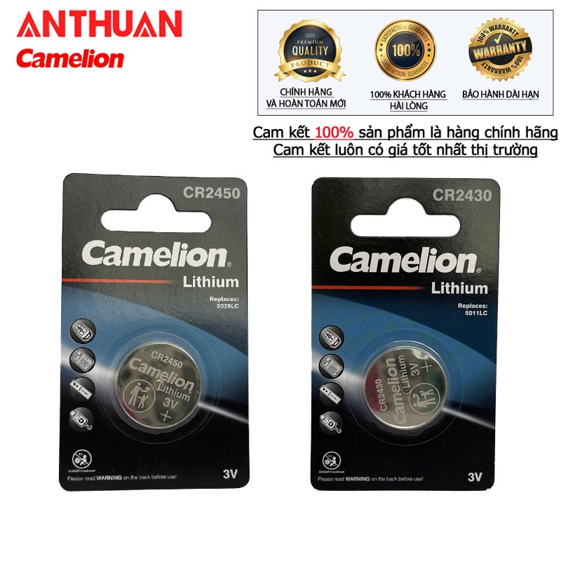 Pin lithium 3V 2450 / 5029, 2430 / 5011 Camelion CHÍNH HÃNG dùng cho chìa khóa, điều khiển và thiết bị điện tử CAO CẤP