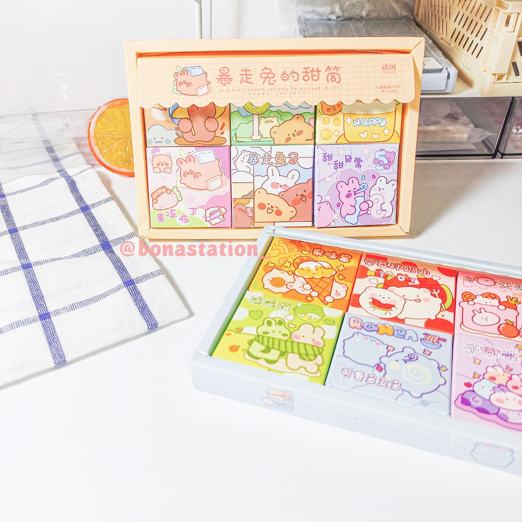 Hộp 300 miếng sticker dễ thương Yuxian dán sổ | BSB280
