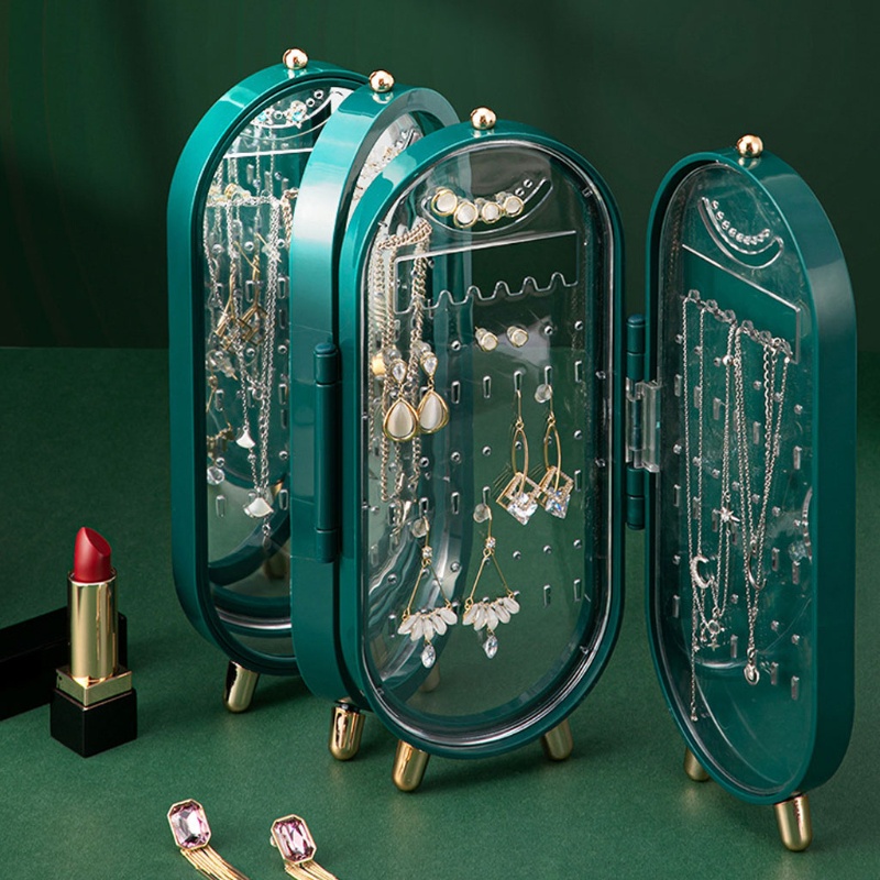 Hộp Đựng Trang Sức Bằng Nhựa Kích Thước Lớn Có 4 Quạt Giá Đỡ