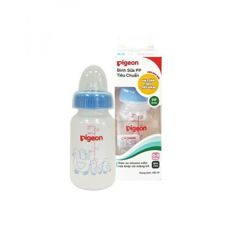 Bình sữa cổ hẹp PP tiêu chuẩn Pigeon 120ml/ 240ml