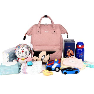 Balo Đeo Vai In Hình Chuột Mickey Phong Cách Hàn Quốc Thời Trang Cho Mẹ Và Bé