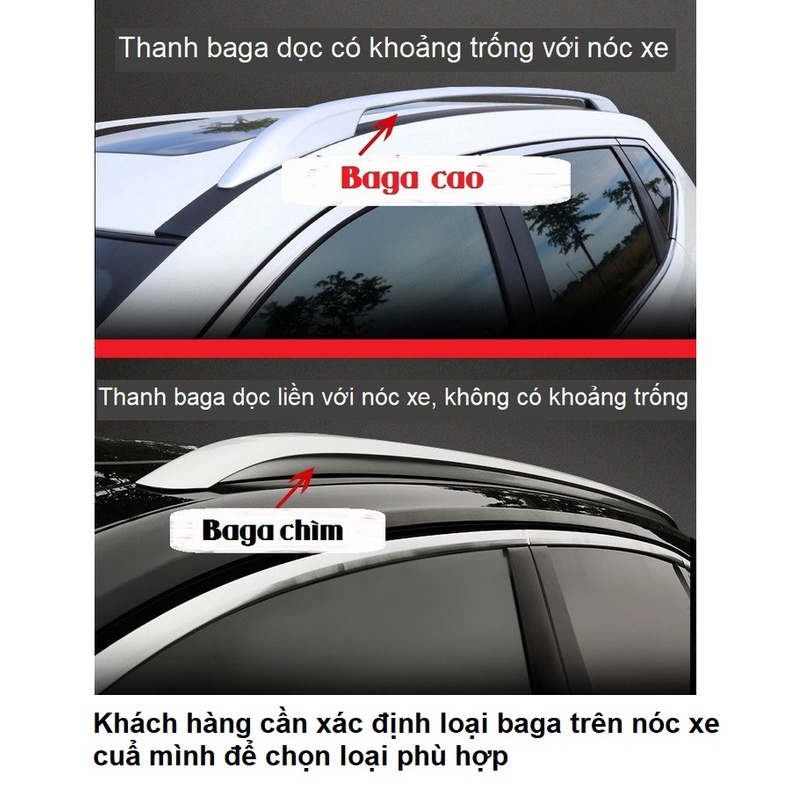 Giá nóc vuông chở đồ cho xe hơi - Bền, đẹp, dễ lắp đặt