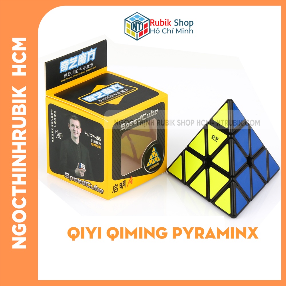 Rubik Pyraminx Qiyi/ Qiyi A QIMING Pyraminx Black (Viền Đen)