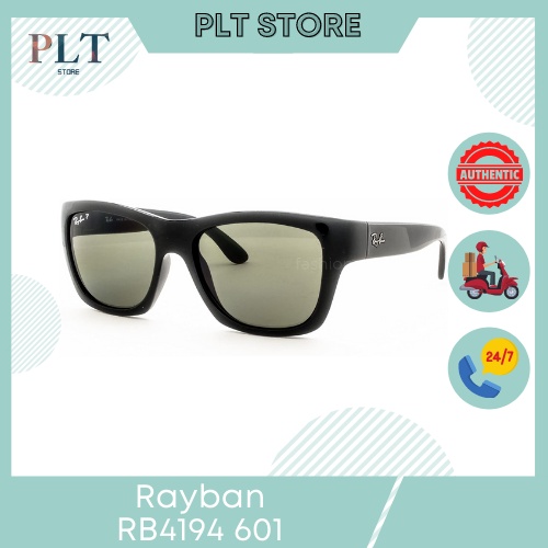Kính mát Rayban RB4194 601 (53-17-140) mắt đen, viền đen, form vuông Full Box