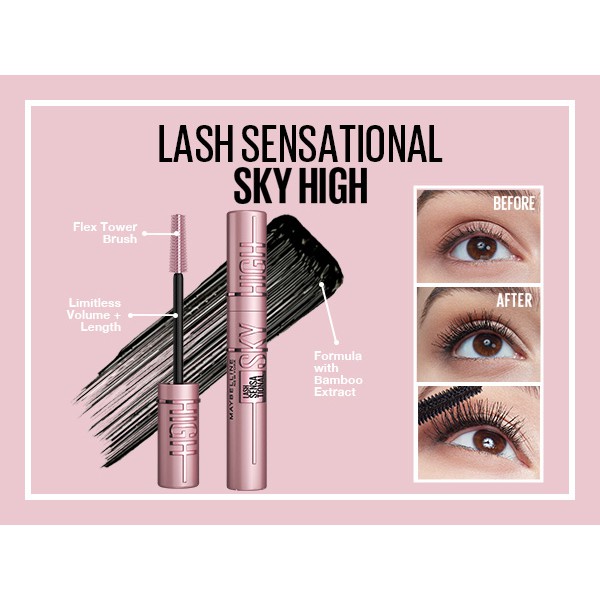 Mascara Maybelline Sky High Lash Sensational 802 (Màu đen)