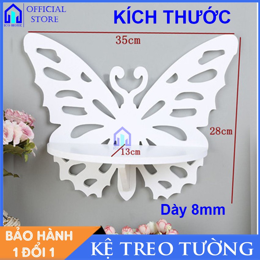Kệ treo tường trang trí phòng khách hình con bướm  IHW-17- ICO HOME