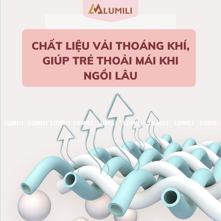 [ Tặng đệm ghế và đai chống gù] Ghế chống gù cao cấp lumili M1 ghế trẻ em nâng hạ độ cao xoay 360 độ