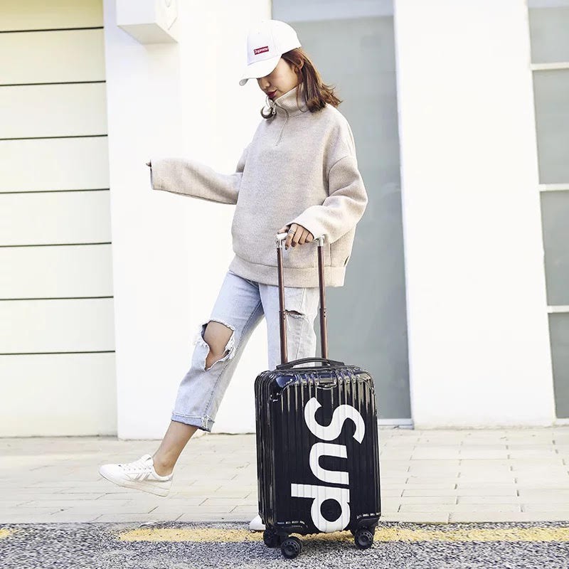 Vali thời trang in chữ sup xách tay size 20