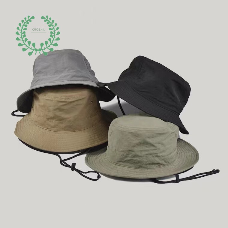 Nón Bucket Unisex Thoáng Khí Khô Nhanh Chống Nước & Gió Có Dây Đeo
