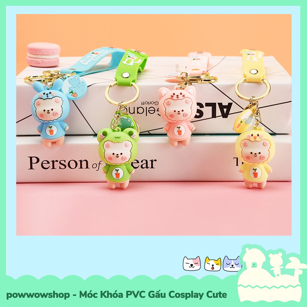 [Sẵn VN - Hỏa Tốc] Dây Móc Khóa PVC Kiểu Dáng Gấu Cosplay Cute Đáng Yêu