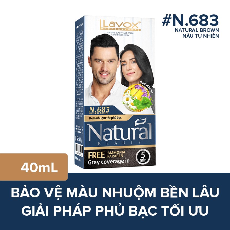 Nhuộm tóc phủ bạc Lavox 100% tông màu tự nhiên