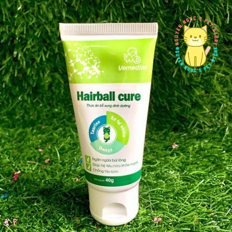 Gel dinh dưỡng ngăn ngừa búi lông, chống táo bón cho CHÓ MÈO VEMEDIM Hairball Cure 40g