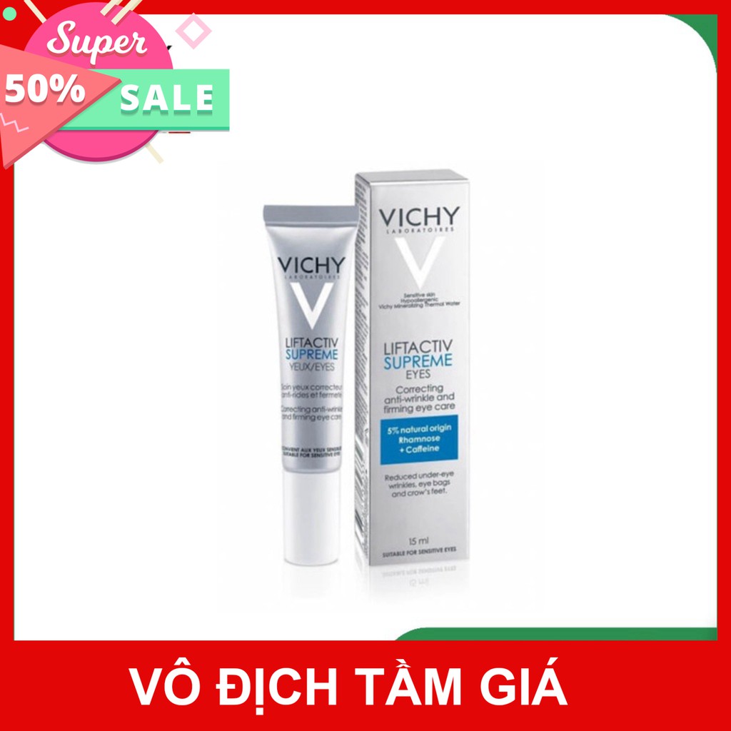 [CHÍNH HÃNG] Kem dưỡng chống nếp nhăn và nâng mí mắt Vichy Liftactiv Ds Eye Cream 15ml