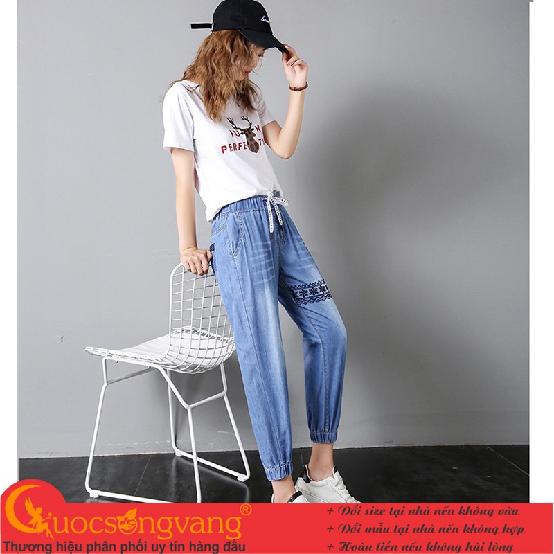 Quần jogger nữ denim chất quần nữ jogger kiểu mã GLQ131 Cuocsongvang