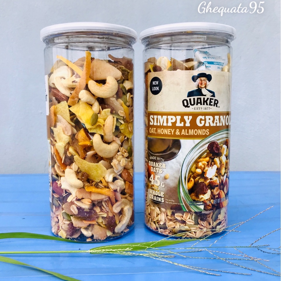 Granola siêu Hạt & Quả 500gr, Ngũ cốc giảm cân thêm Macca, Óc chó đỏ, Dâu tây