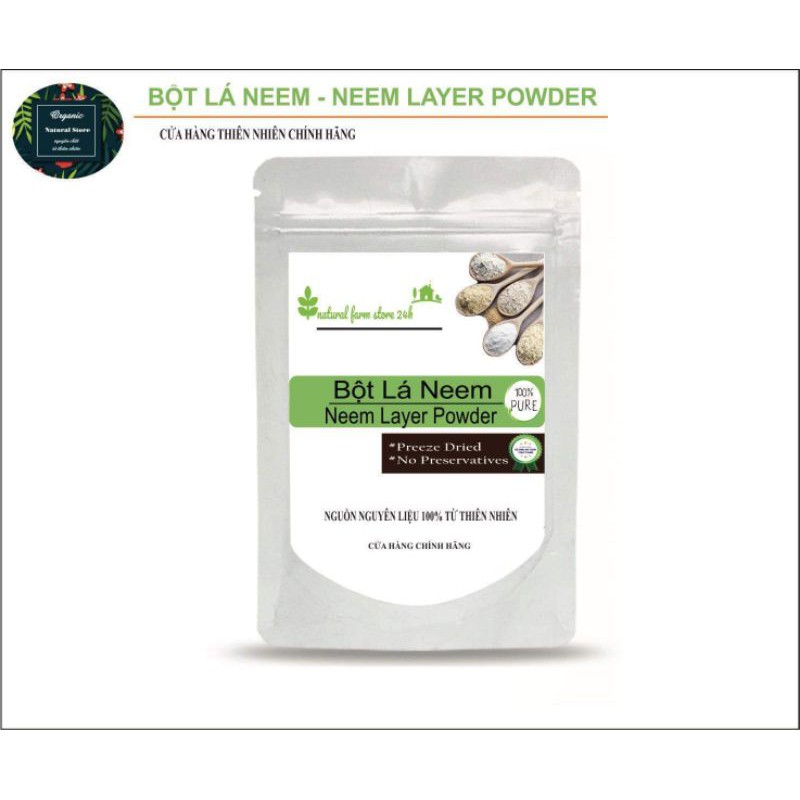 100GR Bột Lá Neem Ấn Độ nguyên chất Organic