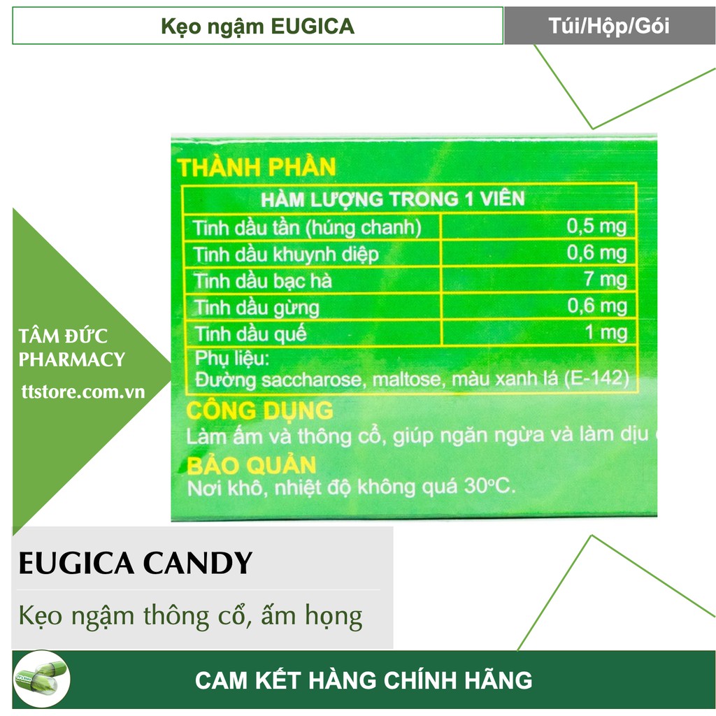 Kẹo ngậm thảo dược eugica candy túi 15 viên - thương hiệu từ thái lan - ảnh sản phẩm 3