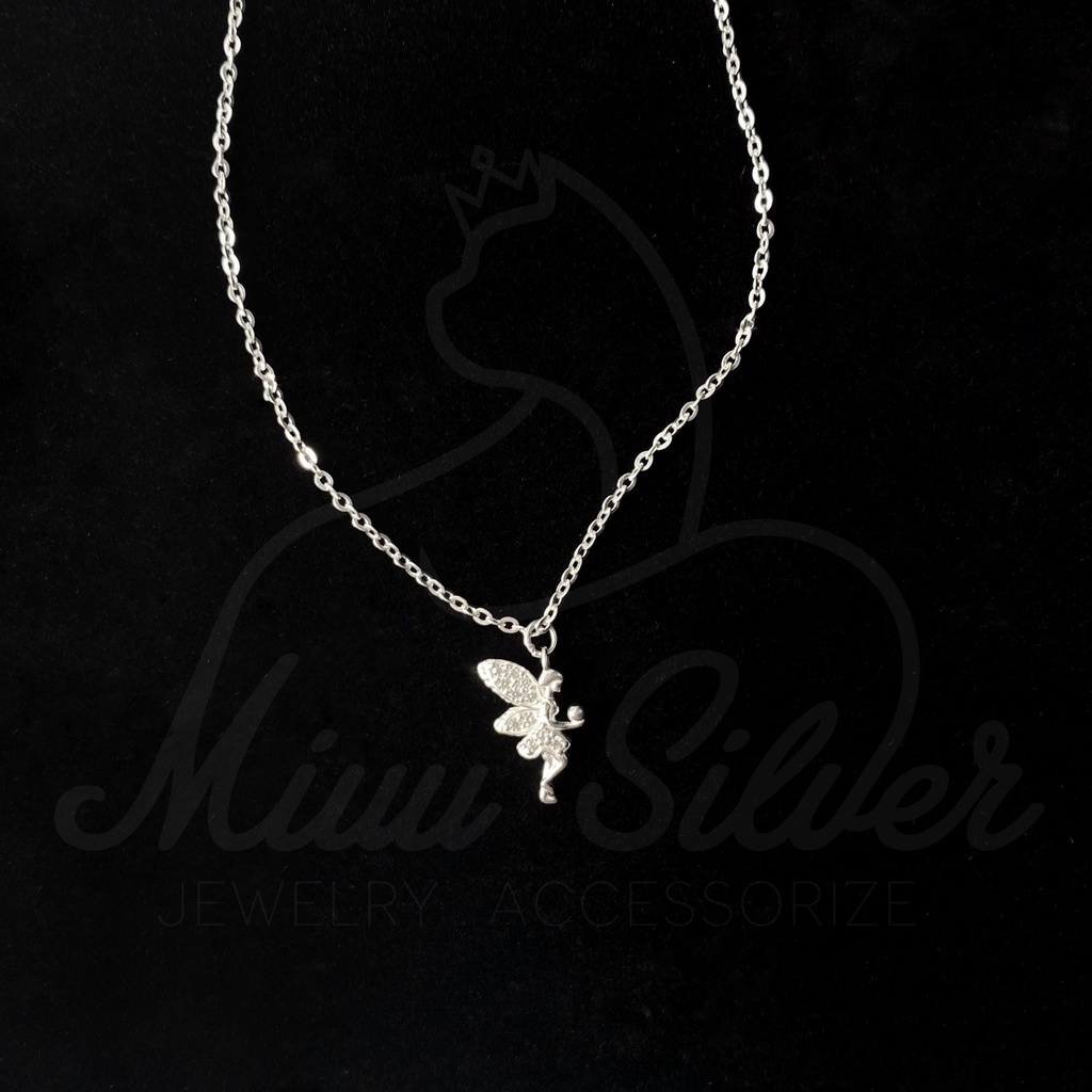 Vòng cổ bạc nữ Miuu Silver thiên thần Tinker Bell Necklace