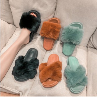 Dép Bông Quai Ngang Làm Ấm Chân Mang Trong Nhà