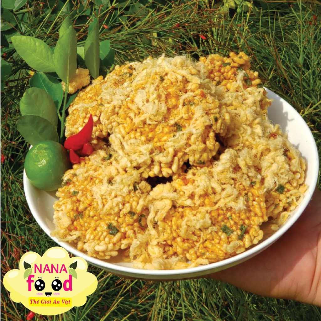 Cơm cháy siêu chà bông, cơm cháy siêu chà bông NaNaFood giòn sụn, đậm vị  - thế giới ăn vặt, ăn là nghiền