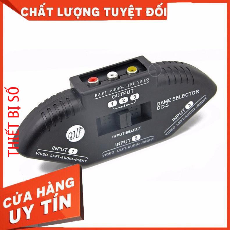 Thanh lý Bộ gộp hình ảnh âm thanh 3 cổng vào 1 cổng ra RCA (Đen) - dc775