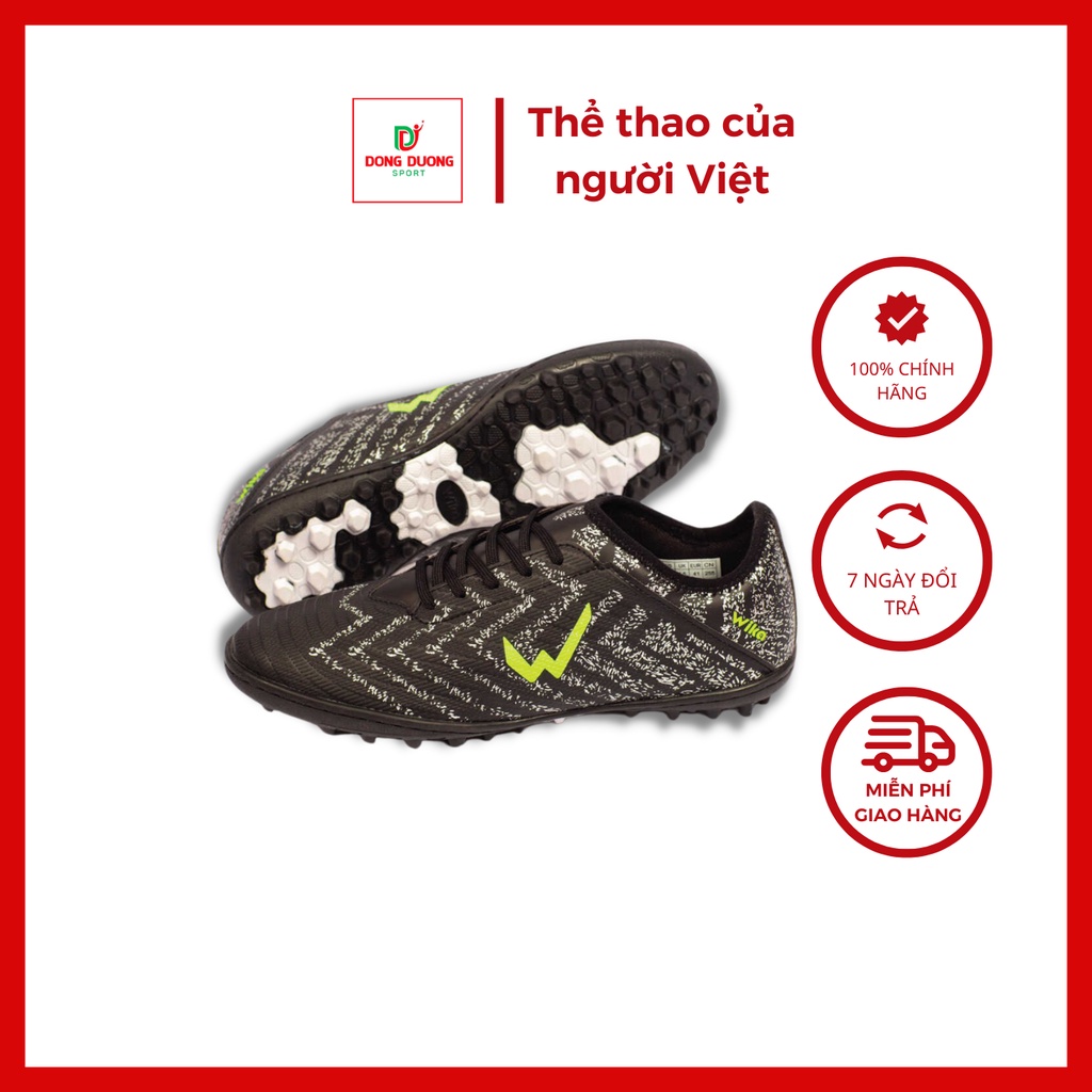 Giày Đá Bóng WIKA Hunter II Lưỡi Gà Liền Đế Cao Su TF Thế Hệ Mới