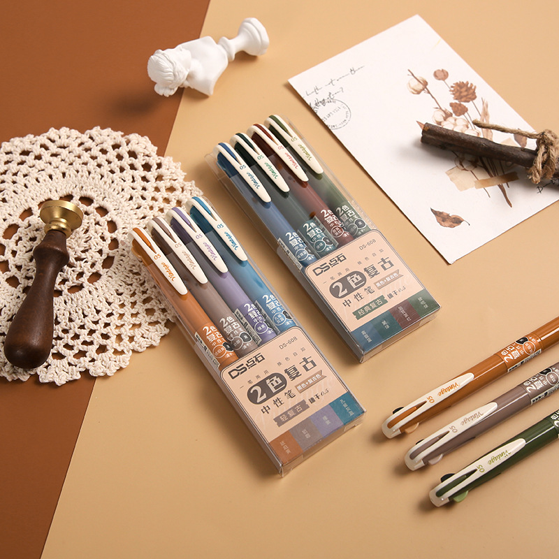 Bút mực 2 màu kiểu dáng đơn giản sáng tạo