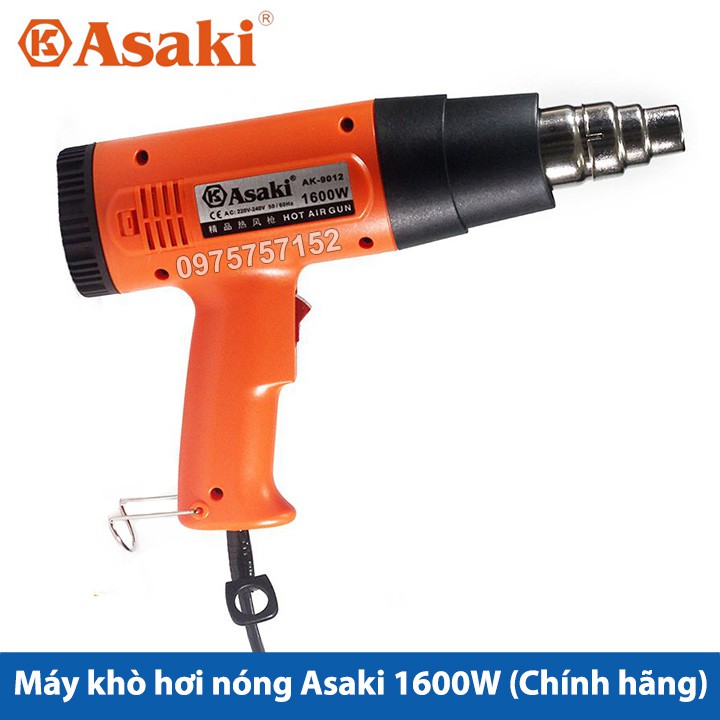 Máy khò hơi nóng Asaki 1600W AK-9012 (Công ty) Bảo hành 3 tháng