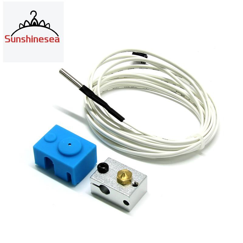 Khối Sưởi V6 Bằng Nhôm + Vỏ Silicon Cho Máy In 3d