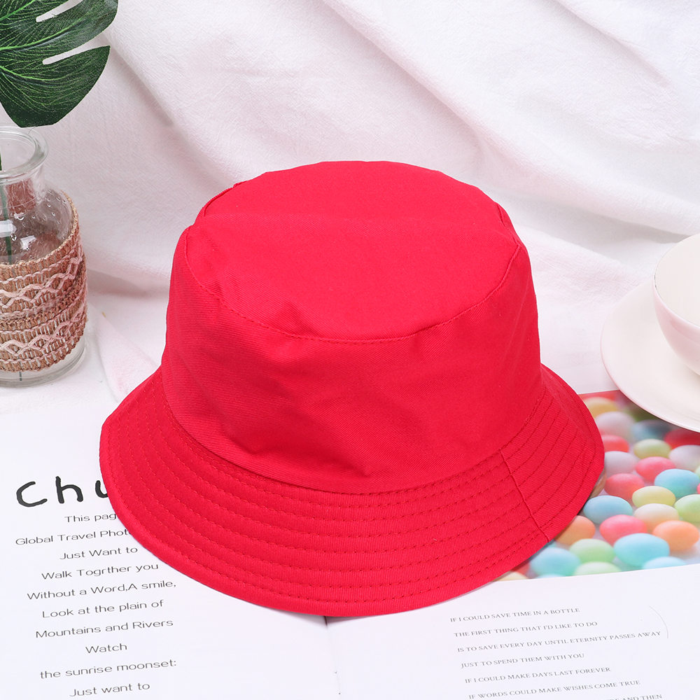 Mũ xô bucket màu trơn thiết kế thời trang mùa hè cho bé gái