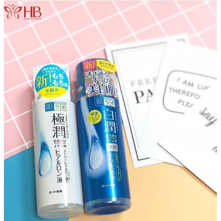 Toner Hada Labo Goku Jyun Rohto Nhật Bản 170ml, lotion hadalabo cấp ẩm làm trắng da, nước hoa hồng hada labo