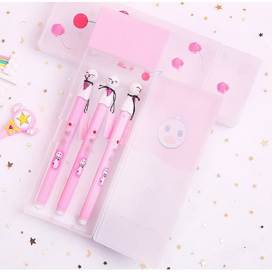 Hb74 Hộp bút túi viết bóp viết nhựa Hộp bút dễ thương Hộp đựng đồ make up thời trang