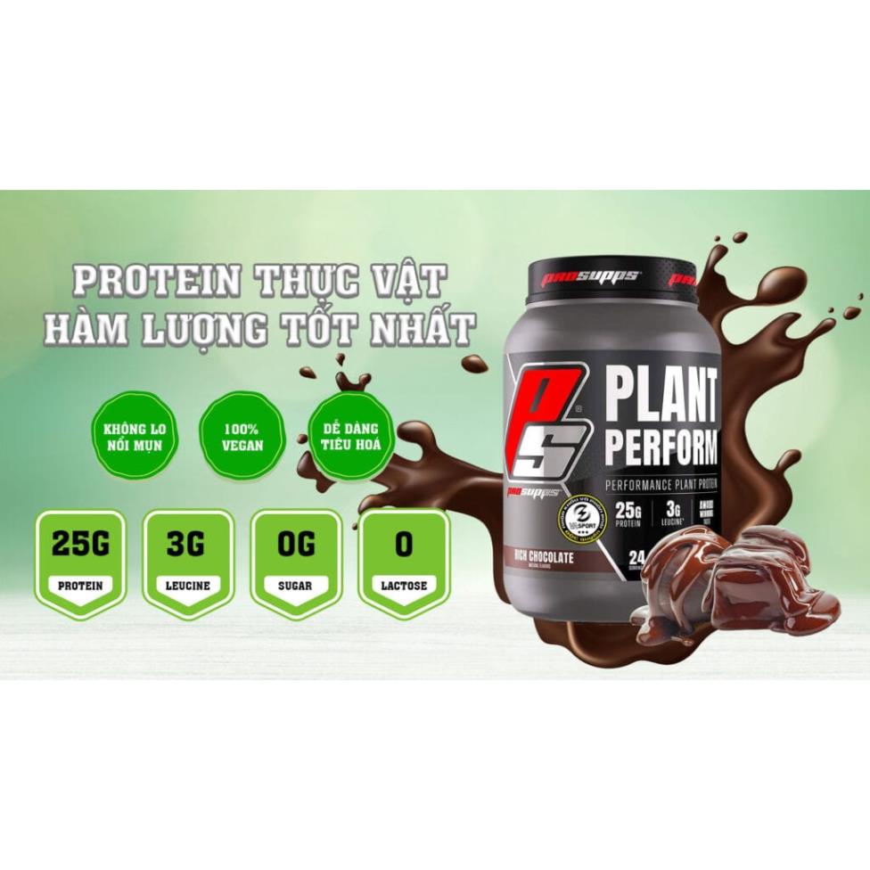 [SALE XẢ KHO] Plant Perform Bổ Sung Đạm Thực Vật Protein Plant Cho Người Tập Thể Hình Prosupps Plant Perform 2lbs