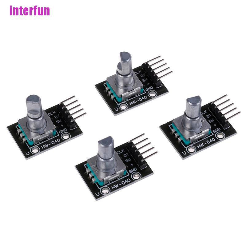 [Interfun1] 4Pcs Rotary Encoder Module Brick Sensor Development For Arduino Ky-040 [Fun]