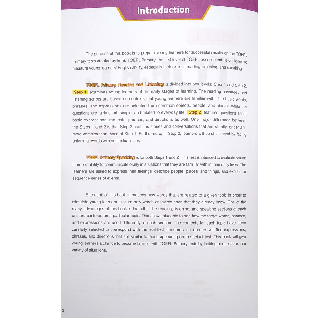 Sách Toefl Primary Step 1 - Book 2