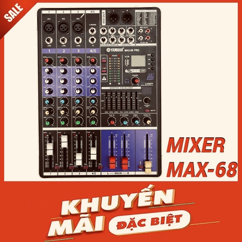 ✅Bàn trộn Mixer♻️YAMAHA MAX 68 PRO BẢN MỚI NHẤTⓂ️BẢO HÀNH 1 NĂM