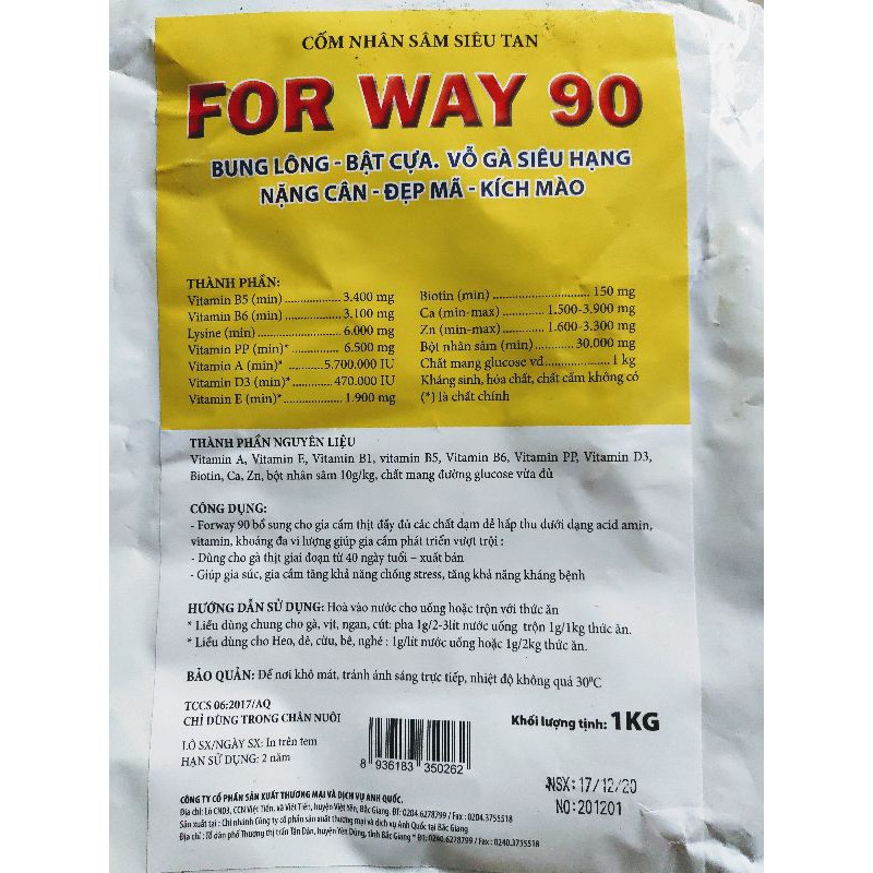 Cốm nhân sâm vỗ béo siêu tốt -  đẹp mã FOR WAY 90