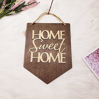 Bảng gỗ trang trí handmade 051 (home sweet