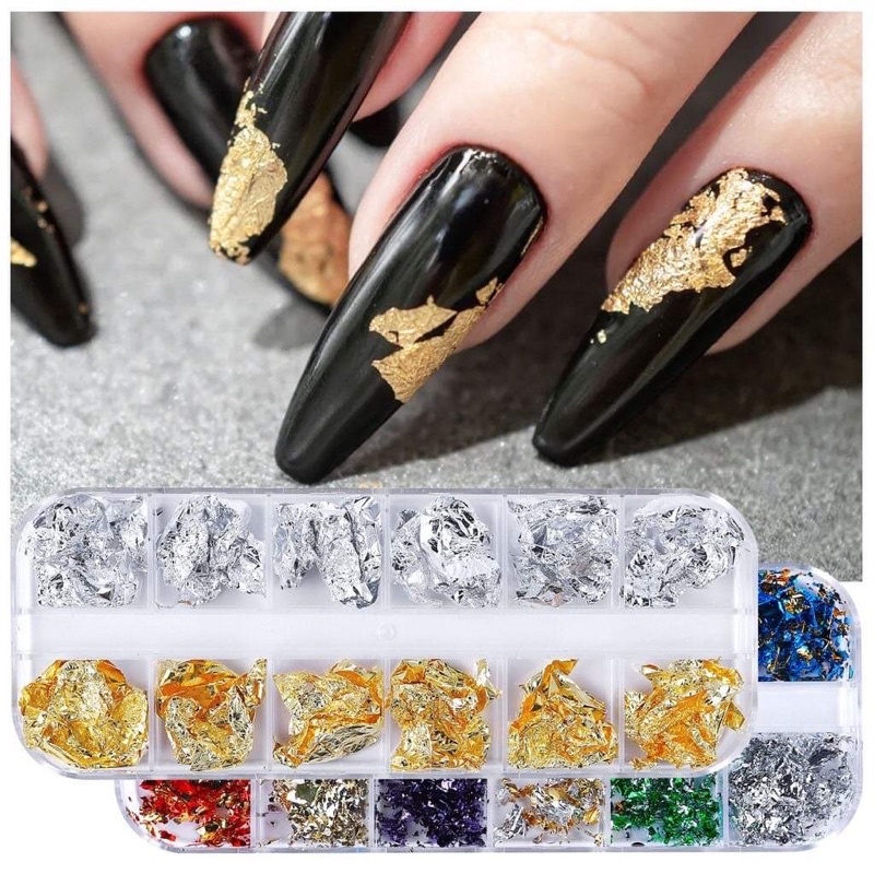 Giấy nhũ Xà Cừ Khổng Tước trang trí Nail các mẫu HOT