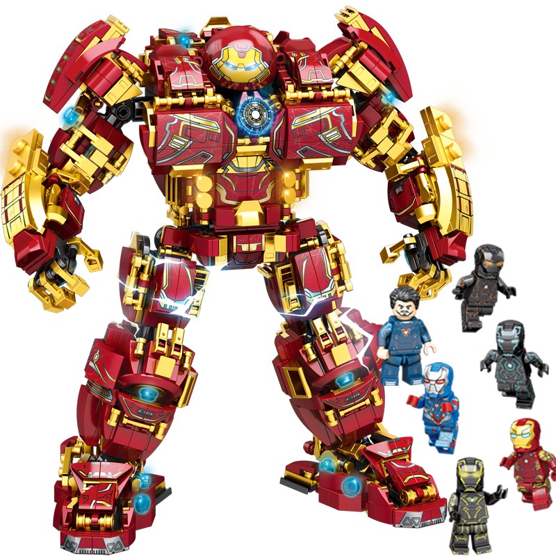 Đồ chơi Xếp hình Mô hình Marvel Super Heroes Ironman LY76026 Hulkbuster 1450+pcs