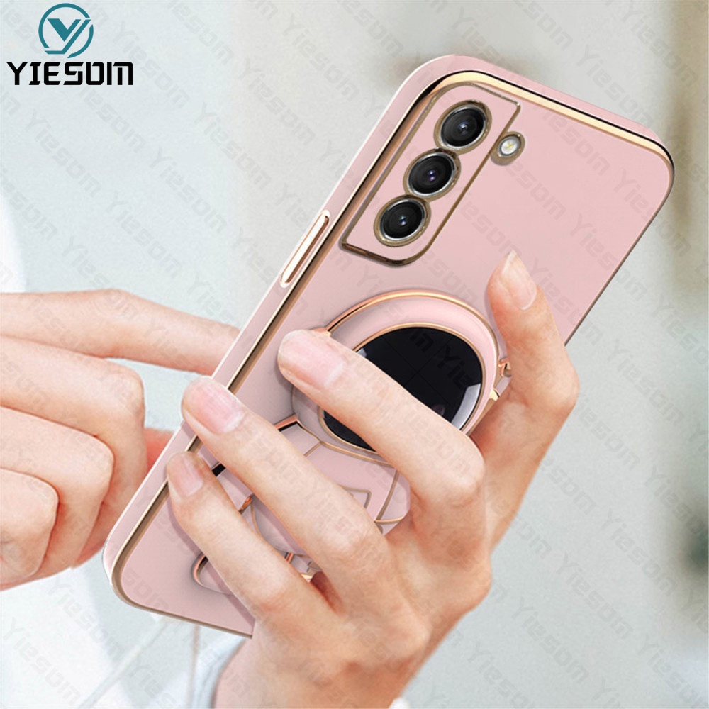 Ốp Điện Thoại Silicon Dẻo Họa Tiết Phi Hành Gia Kèm Giá Đỡ Cho Samsung Galaxy S22 S21 Ultra S22 Plus S21 FE S21 Plus