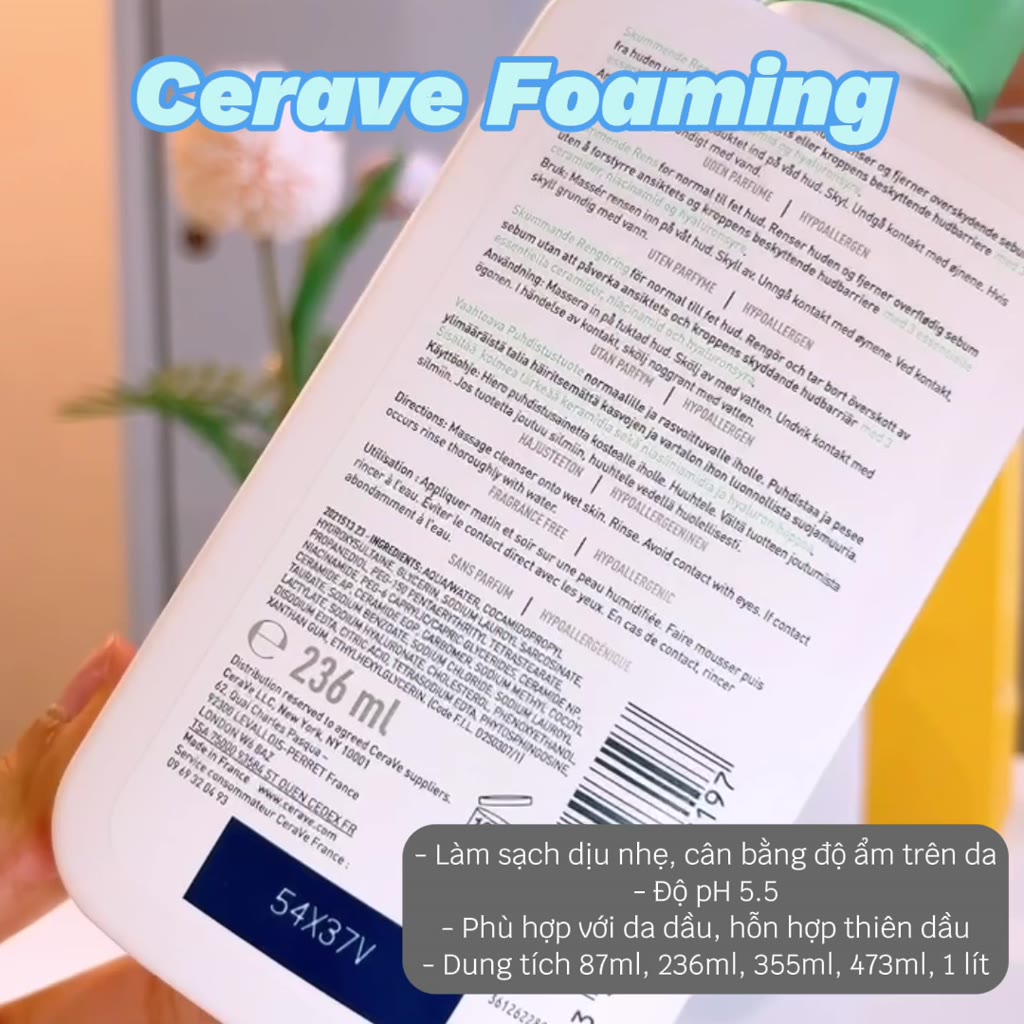 Sữa rửa mặt Cerave dịu nhẹ 473ml | BigBuy360 - bigbuy360.vn