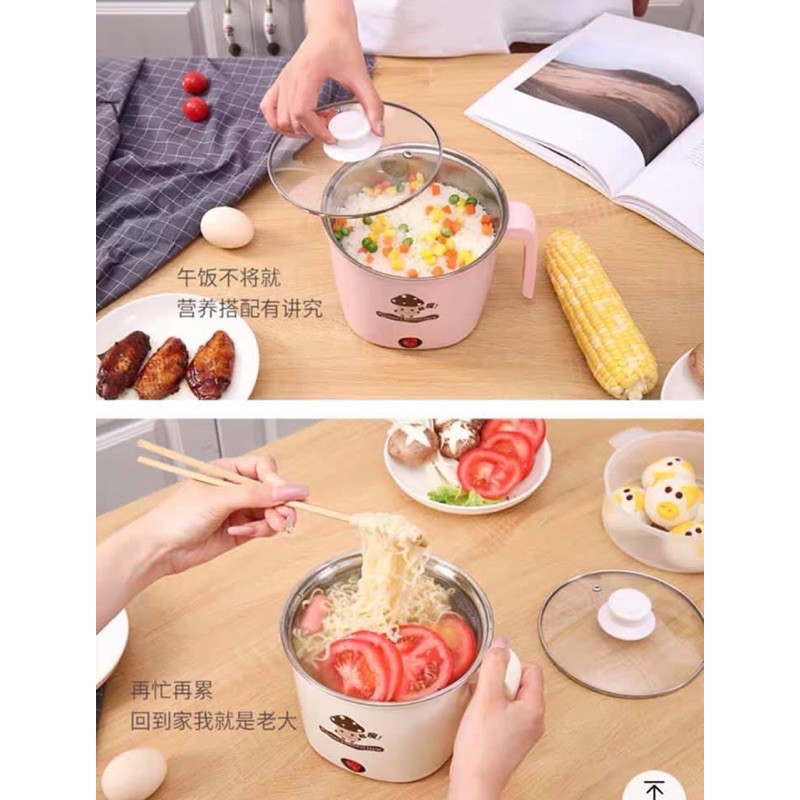 ca nấu mì luộc trứng mini